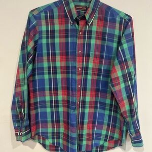 Vintage Chaps Ralph Lauren Men's Multicolor Plaid Button Down Shirt